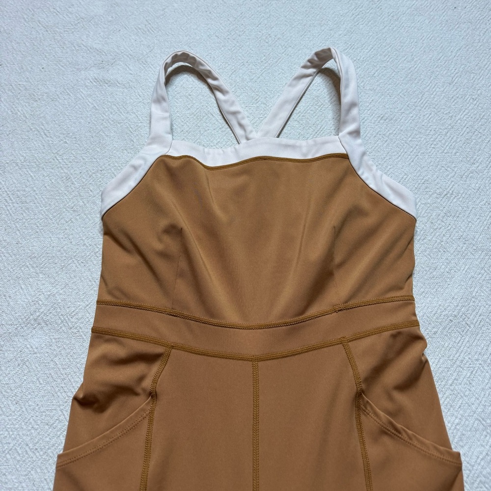Free People Movement Rebel Onesie Burnt Topaz Mustard Jumpsuit S - Picture 4 of 7